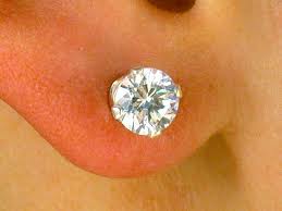 7MM CZ STERLING SILVER STUD EARRINGS